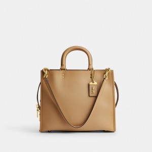 Beige Coach Rogue Glovetanned Leather Women Handbag | PH_CH71880