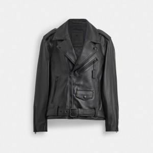 Black Coach Moto Men Jackets | PH_CH56318