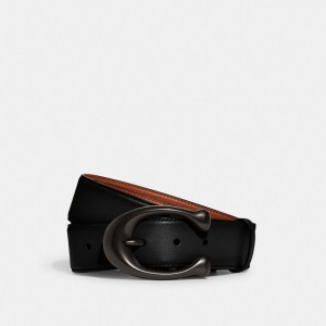 Black Coach Signature Buckle Cut To Size Reversible Belt 38 Mm Men Belts | PH_CH59097