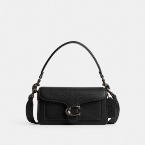 Black Coach Tabby 20 Polished Pebble Leather Women Shoulder Bags | PH_CH12117