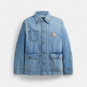 Blue Coach Denim Chore Men Jackets | PH_CH82004