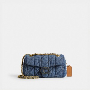 Blue / Indigo Coach Tabby 20 With Quilting Denim Women Shoulder Bags | PH_CH43976