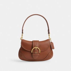 Brown Coach Soho In Regenerative Leather Brass Women Shoulder Bags | PH_CH71026