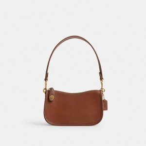 Brown Coach Swinger 20 Smooth Leather Women Shoulder Bags | PH_CH80970