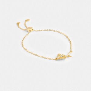 Flower Gold Coach Garden Flower Slider Women Bracelets | PH_CH76693