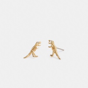 Gold Coach Skeletal Rexy Stud Women Earrings | PH_CH59395