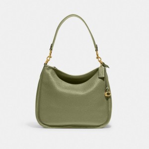 Green Coach Cary Pebble Leather Women Shoulder Bags | PH_CH46110