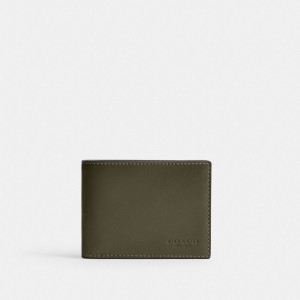 Green Coach Slim Billfold Wallet Men Billfolds | PH_CH18720