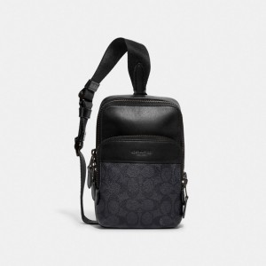 Grey Coach Gotham Sling Pack 13 In Signature Men Backpacks | PH_CH37124