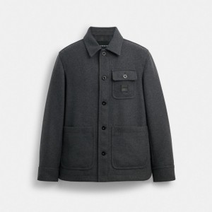 Grey Coach Shirt Men Jackets | PH_CH55514