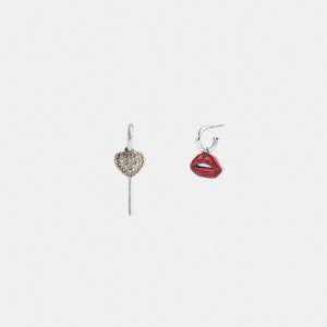 Multicolor Coach Lollipop And Lips Mismatch Women Earrings | PH_CH53135