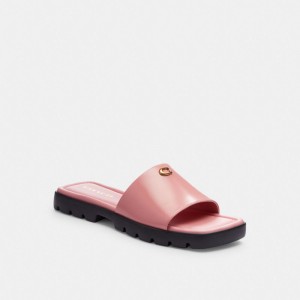 Pink Coach Florence Leather Women Sandals | PH_CH74528