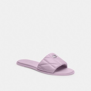 Purple Coach Holly With Quilting Soft Women Sandals | PH_CH25120