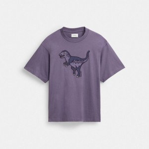 Purple Coach Rexy In Organic Cotton Men T Shirts | PH_CH92646