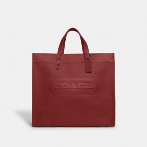 Red Coach Field 40 With Badge Women Tote Bag | PH_CH51657