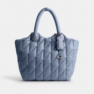 Silver / Blue Coach Iris Women Tote Bag | PH_CH56344