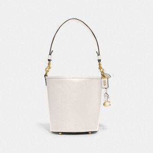 White Coach Dakota Bucket 16 Glovetanned Leather Women Shoulder Bags | PH_CH35169