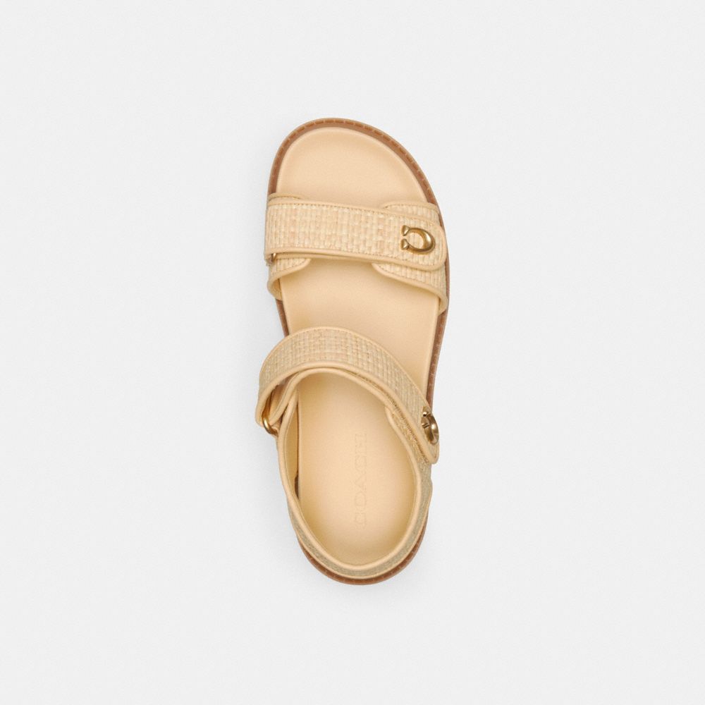 Beige Coach Brynn Natural Women Sandals | PH_CH70411