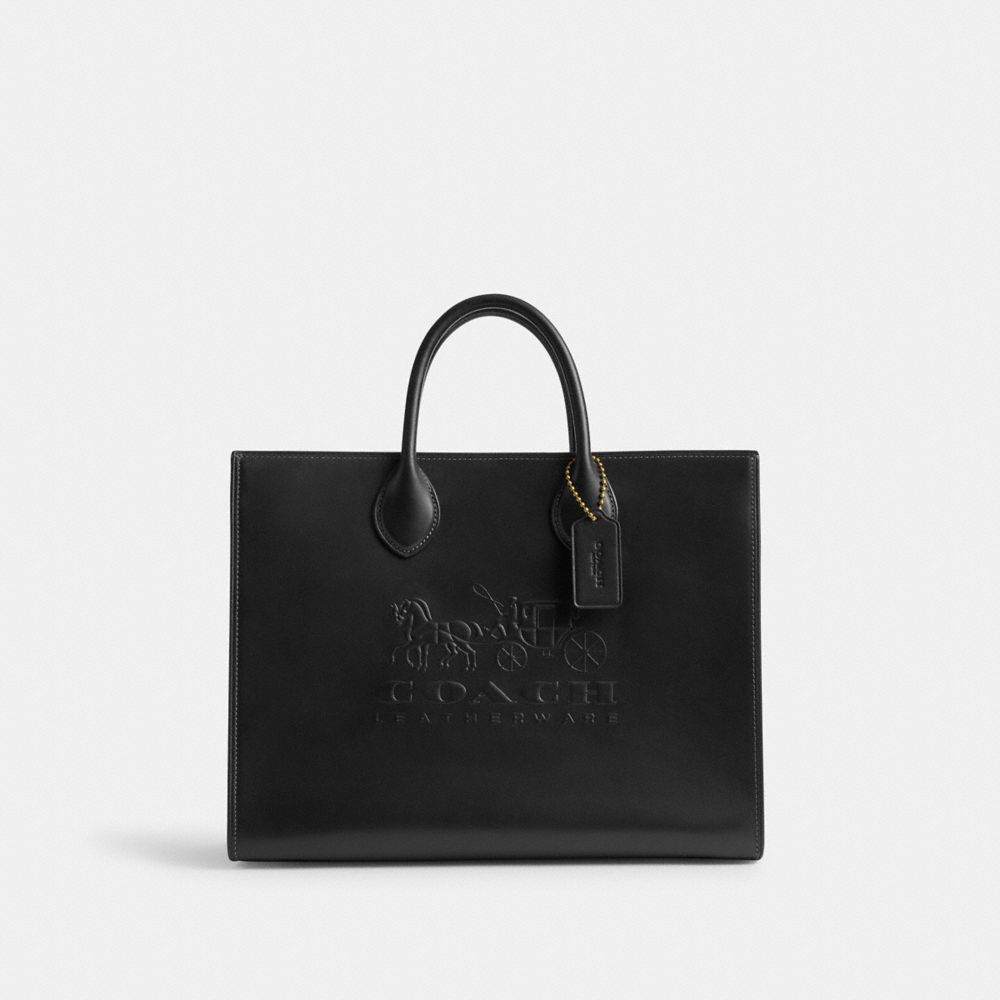 Black Coach Ace 35 Brass Women Tote Bag | PH_CH41298