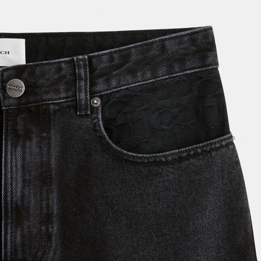 Black Coach Black Taper In Organic Cotton Men Jeans | PH_CH30273