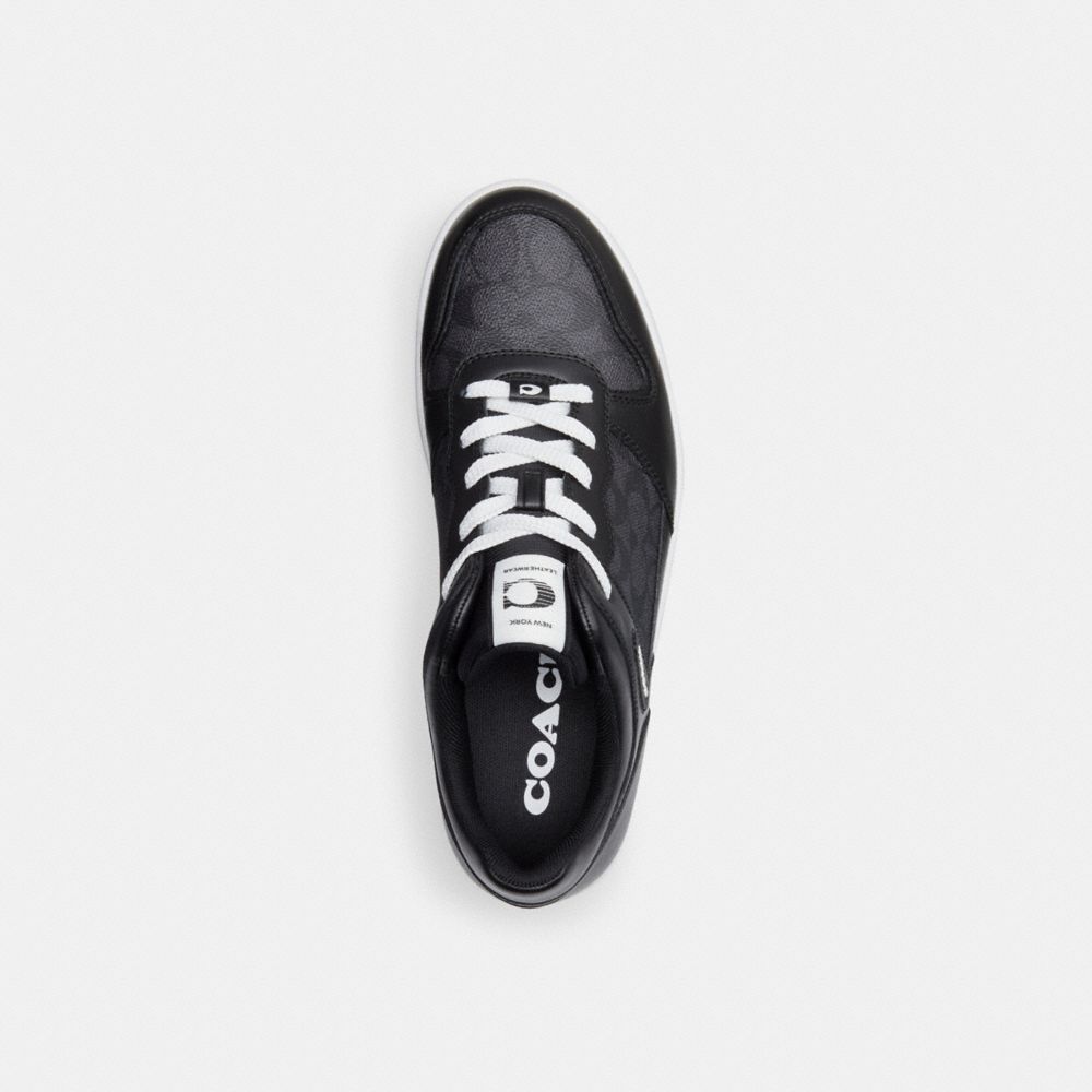 Black Coach C201 In Signature Men Sneakers | PH_CH79965