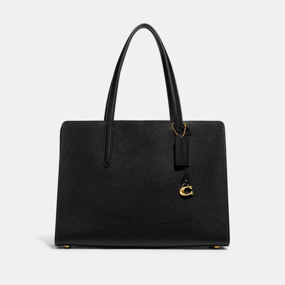 Black Coach Carter Polished Pebble Leather Women Handbag | PH_CH89723