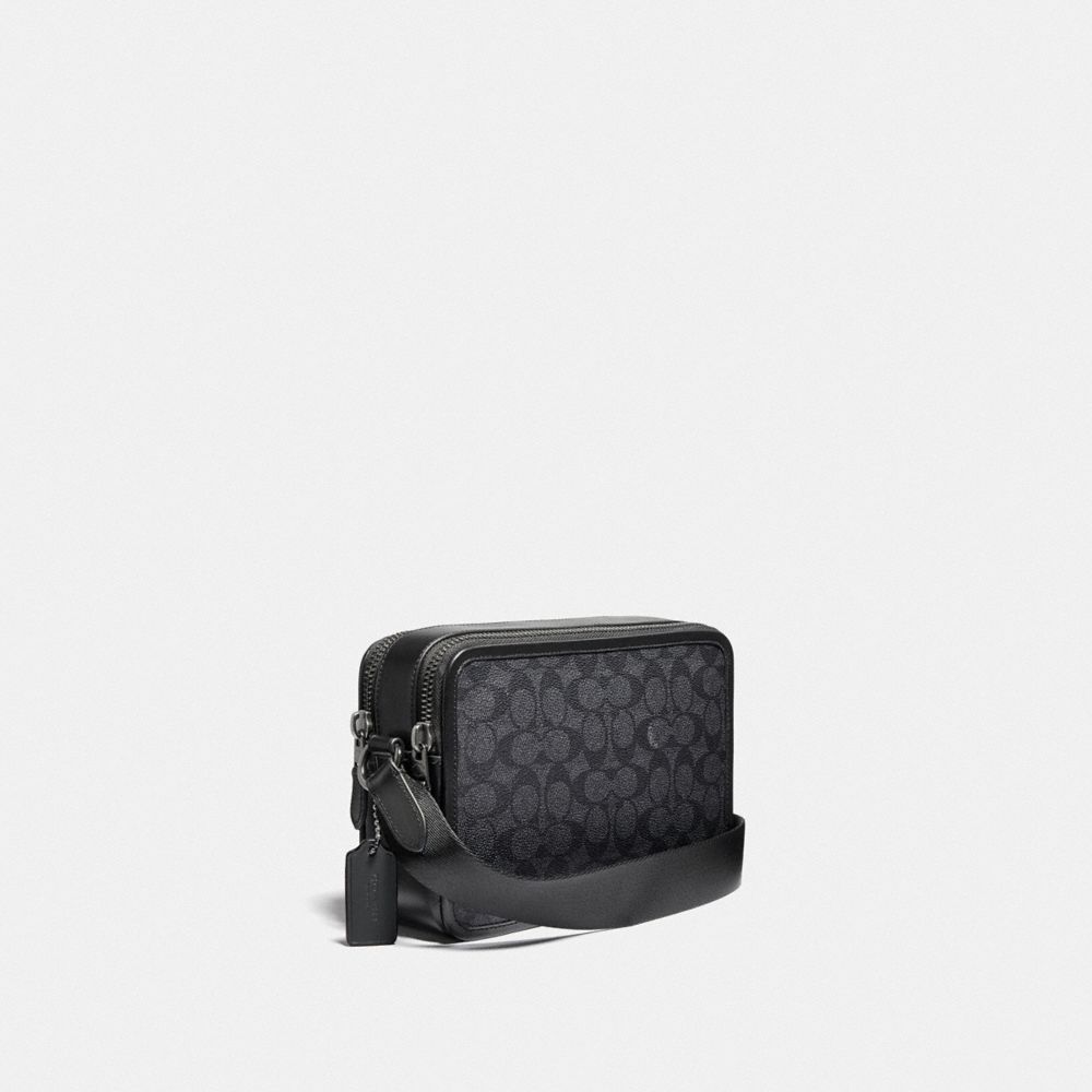 Black Coach Charter 24 In Signature Men Crossbody Bags | PH_CH98701