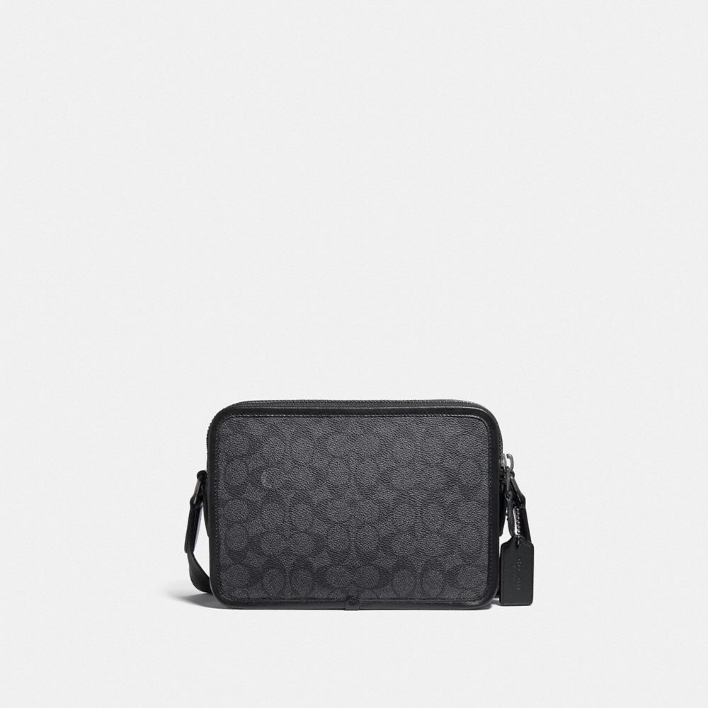 Black Coach Charter 24 In Signature Men Crossbody Bags | PH_CH98701