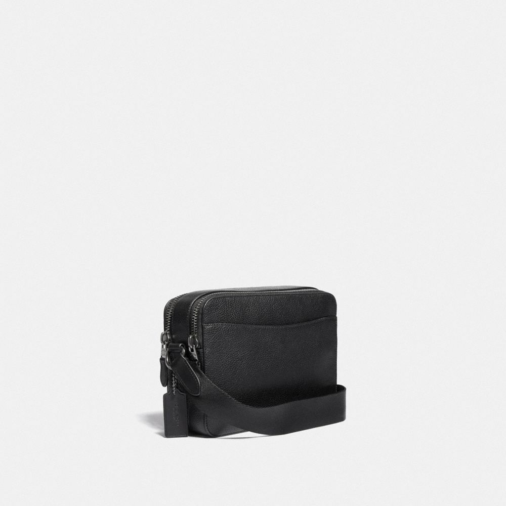 Black Coach Charter 24 Pebble Leather Men Crossbody Bags | PH_CH14988