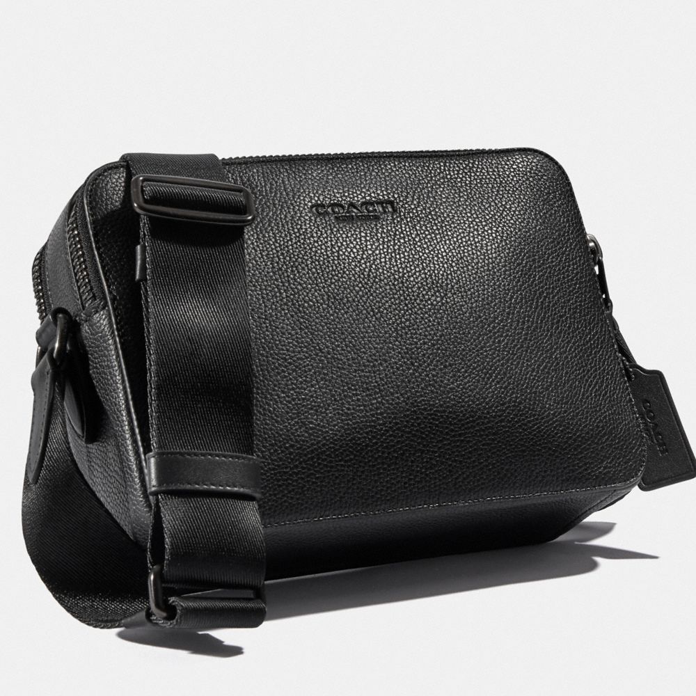 Black Coach Charter 24 Pebble Leather Men Crossbody Bags | PH_CH14988