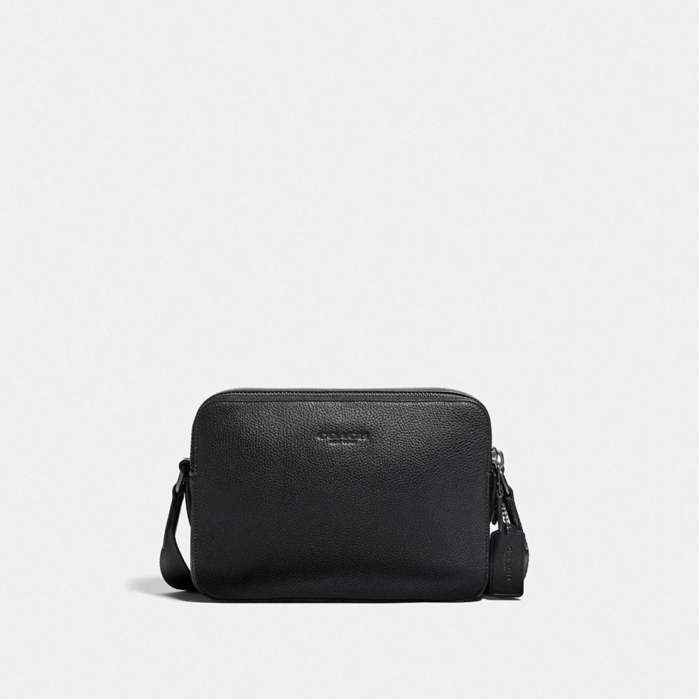 Black Coach Charter 24 Pebble Leather Men Crossbody Bags | PH_CH14988