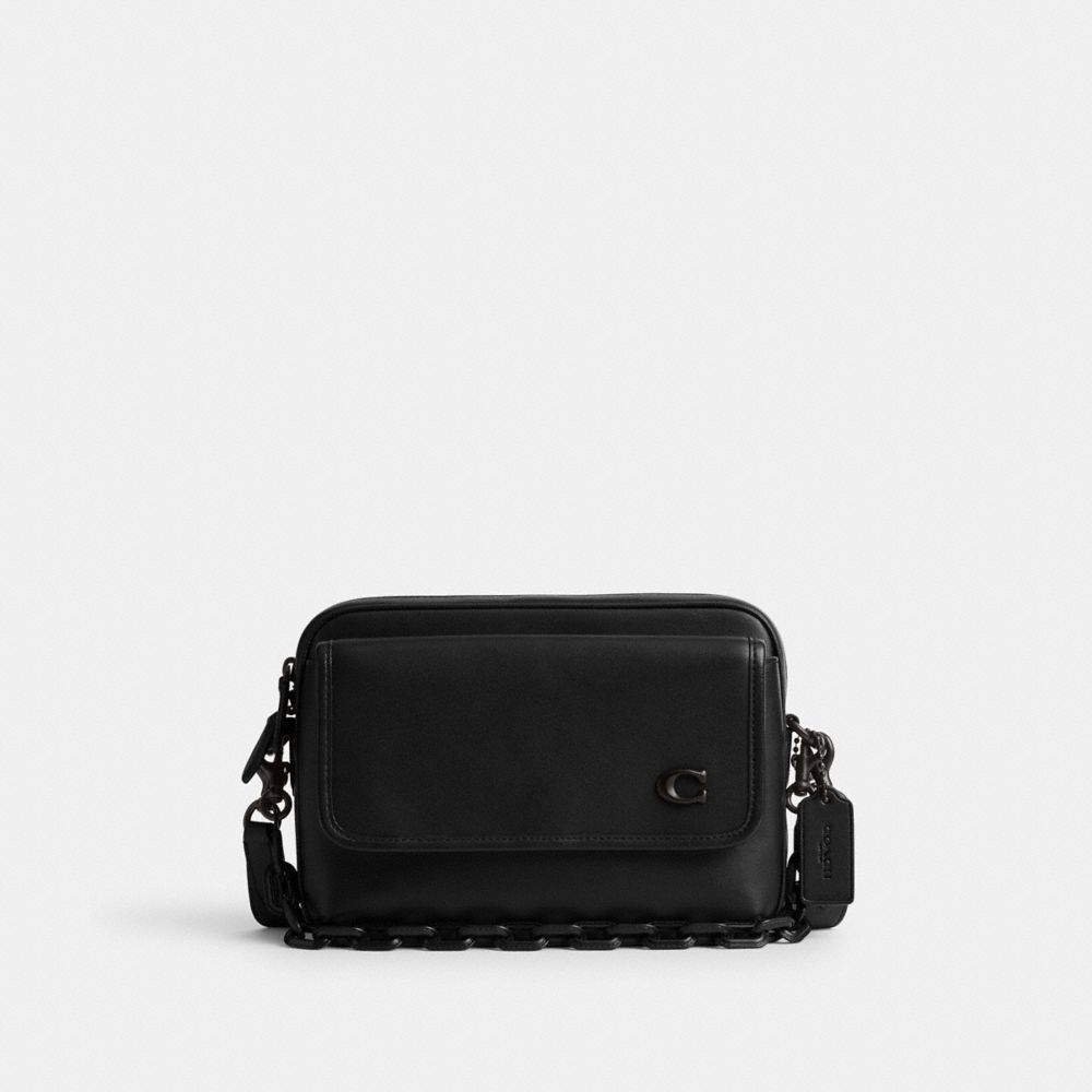 Black Coach Charter Flap 24 Men Crossbody Bags | PH_CH54907