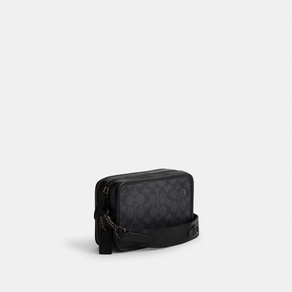 Black Coach Charter In Signature Canvas With Graphic Men Crossbody Bags | PH_CH10880