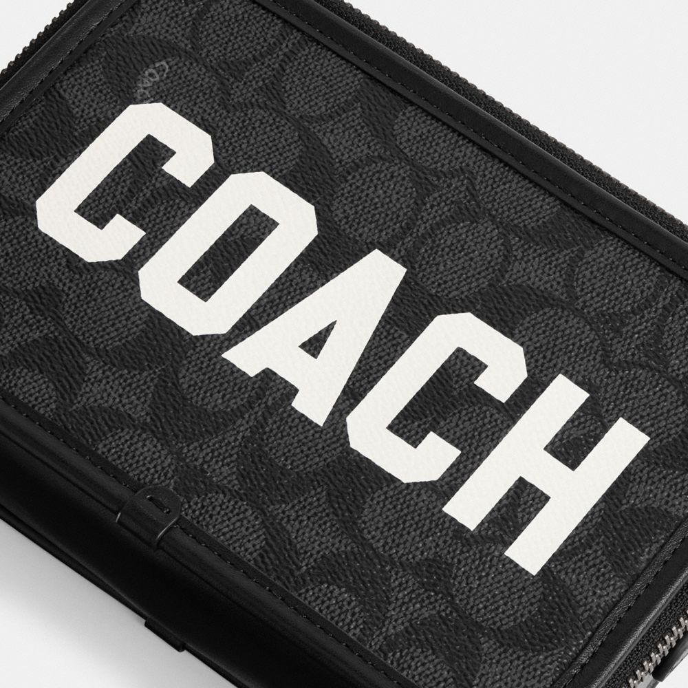 Black Coach Charter In Signature Canvas With Graphic Men Crossbody Bags | PH_CH10880