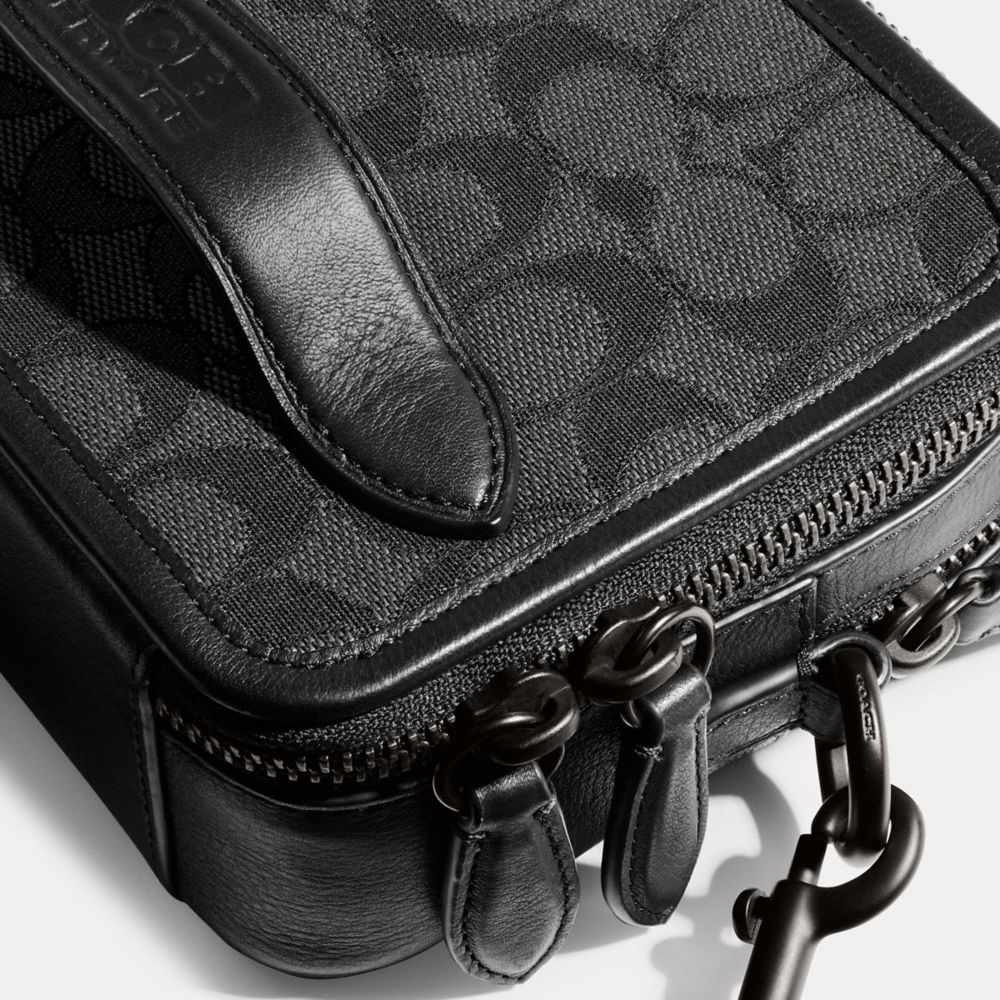 Black Coach Charter In Signature Jacquard Women Crossbody Bags | PH_CH16999