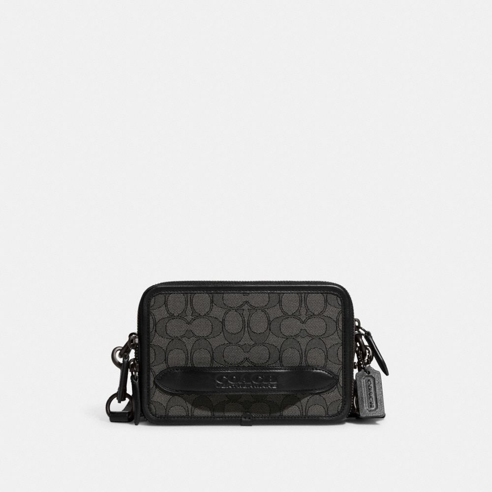 Black Coach Charter In Signature Jacquard Women Crossbody Bags | PH_CH16999