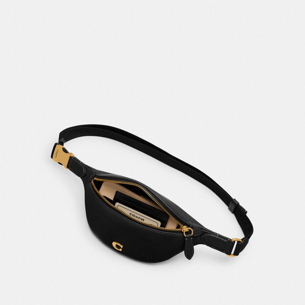 Black Coach Essential Belt Brass Women Belt Bags | PH_CH56454