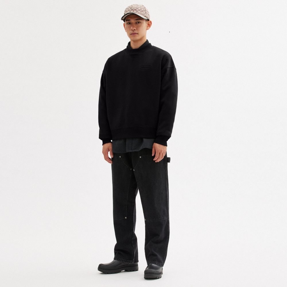 Black Coach Essential Crewneck Men T Shirts | PH_CH95417