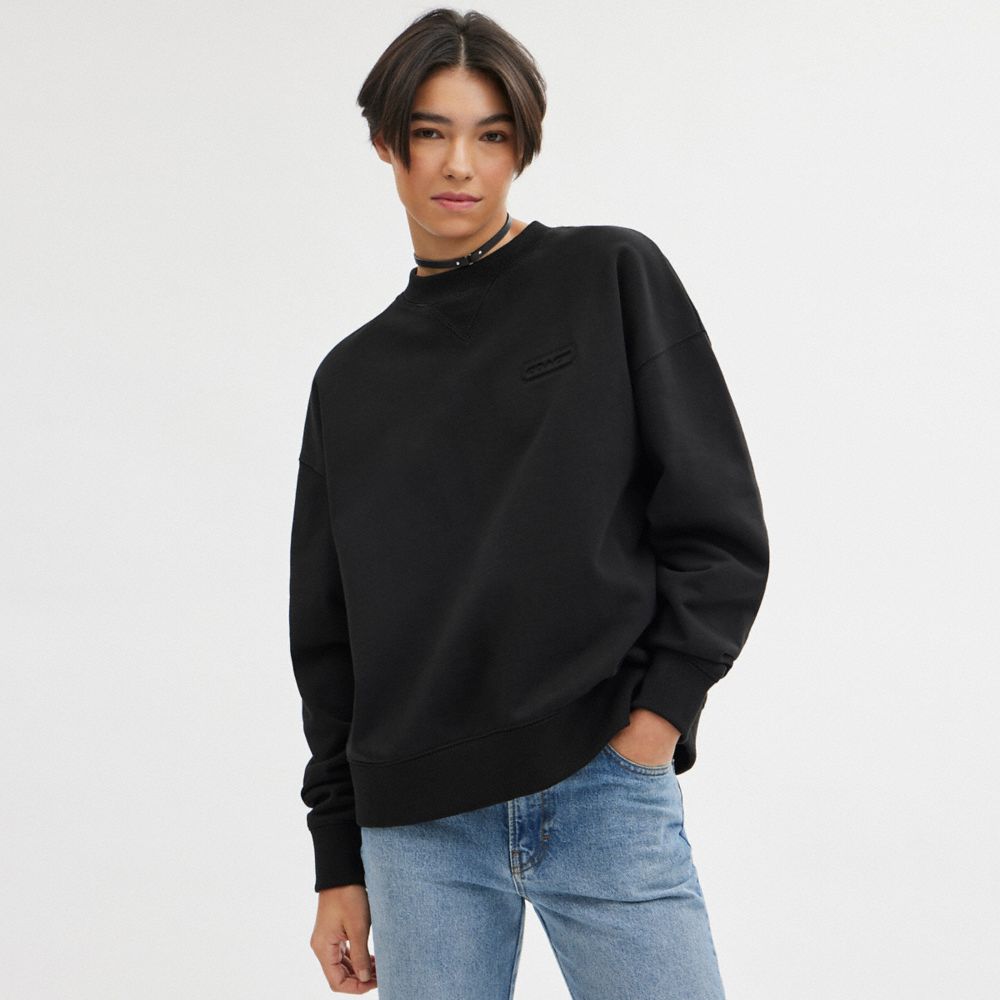 Black Coach Essential Crewneck Men T Shirts | PH_CH95417