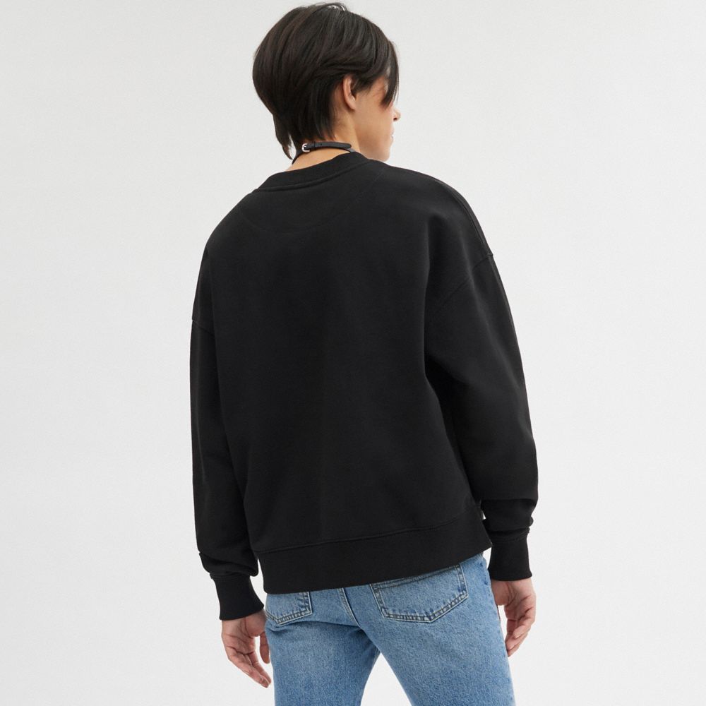 Black Coach Essential Crewneck Men T Shirts | PH_CH95417