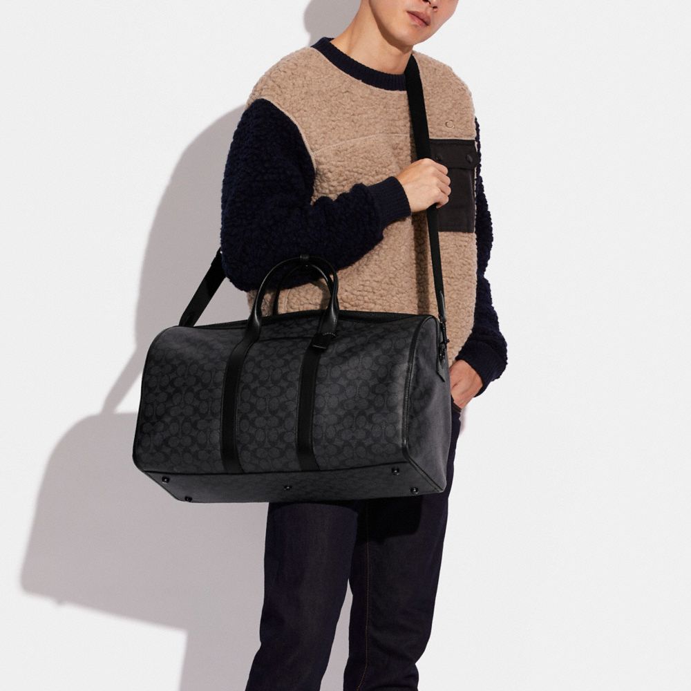 Black Coach Gotham In Signature Canvas Copper Men Duffle Bags | PH_CH61719