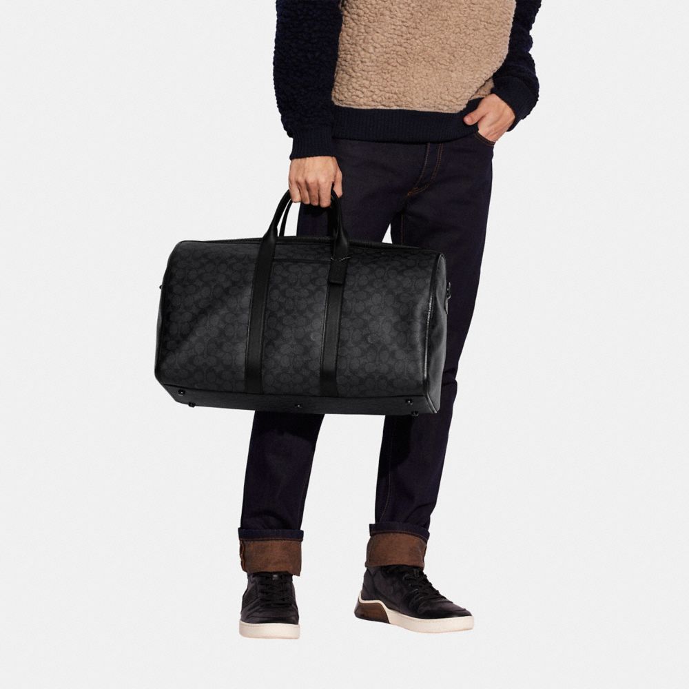 Black Coach Gotham In Signature Canvas Copper Men Duffle Bags | PH_CH61719