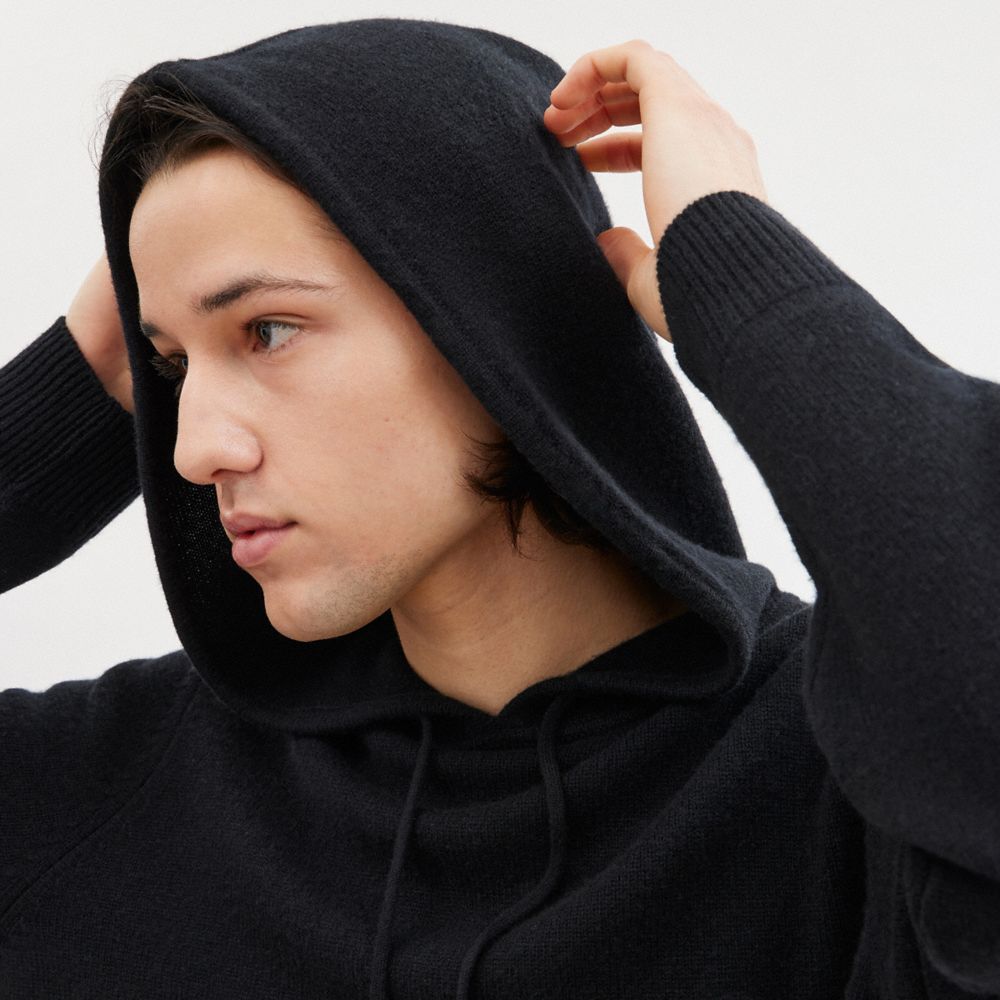 Black Coach Hooded Men Sweaters | PH_CH15764