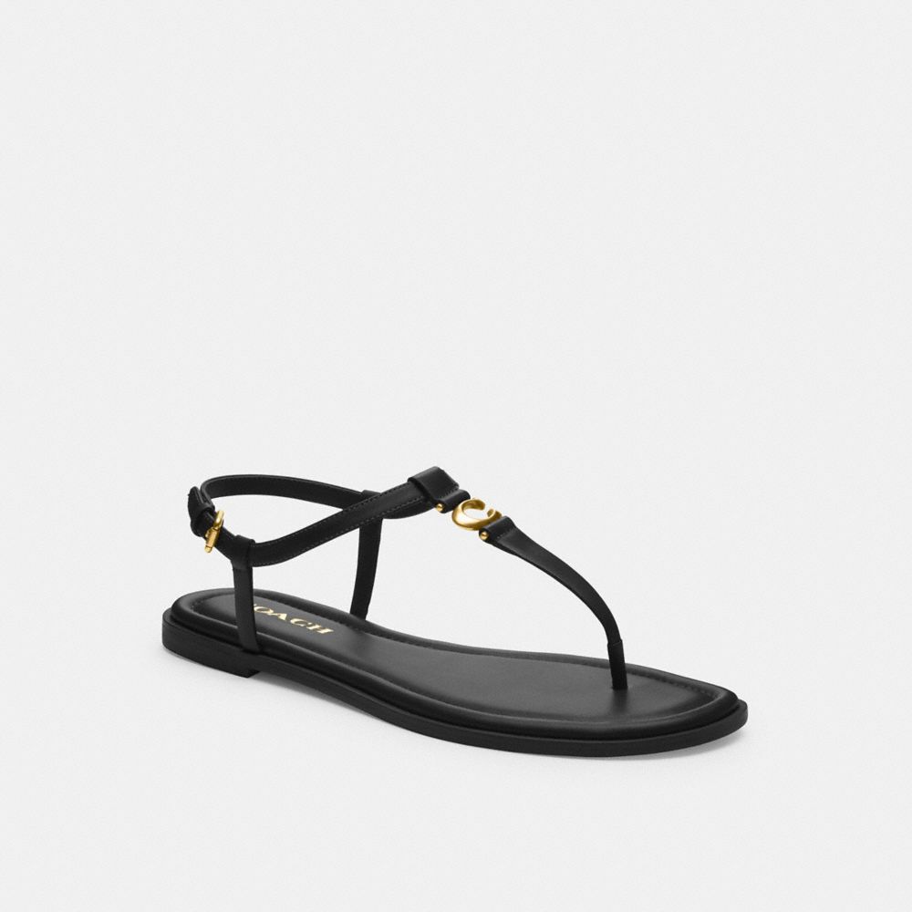 Black Coach Jessica Women Sandals | PH_CH53704