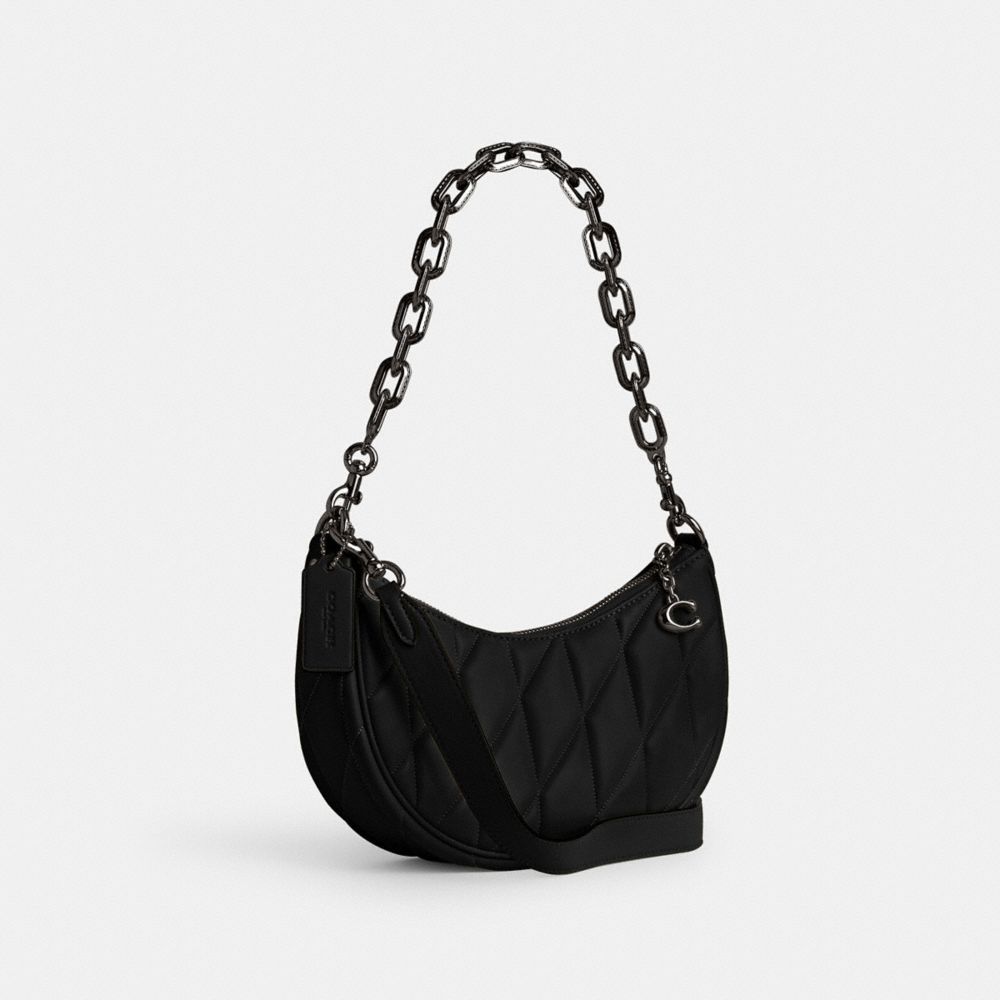 Black Coach Mira With Pillow Quilting Nappa Leather Women Shoulder Bags | PH_CH58000