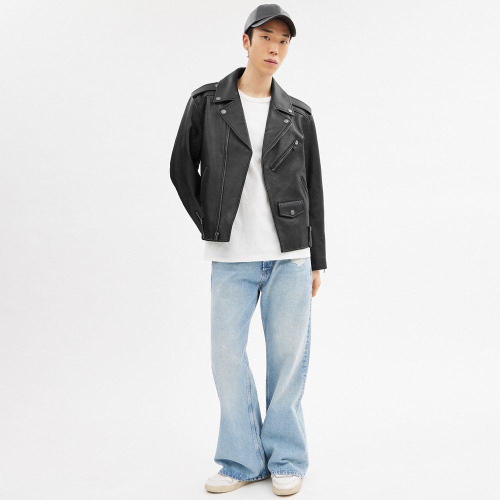 Black Coach Moto Women Jackets | PH_CH46382