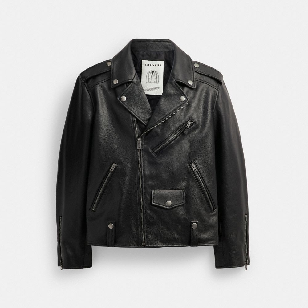 Black Coach Moto Women Jackets | PH_CH46382