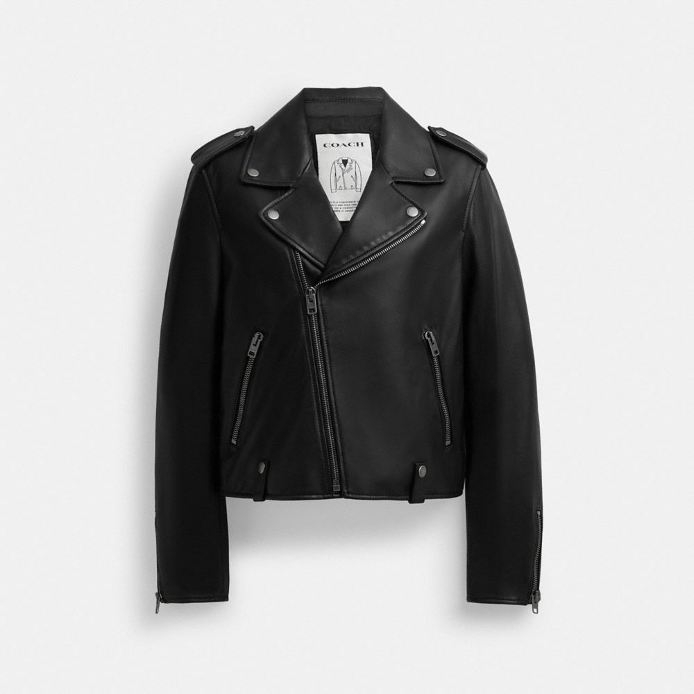 Black Coach Moto Women Jackets | PH_CH76797