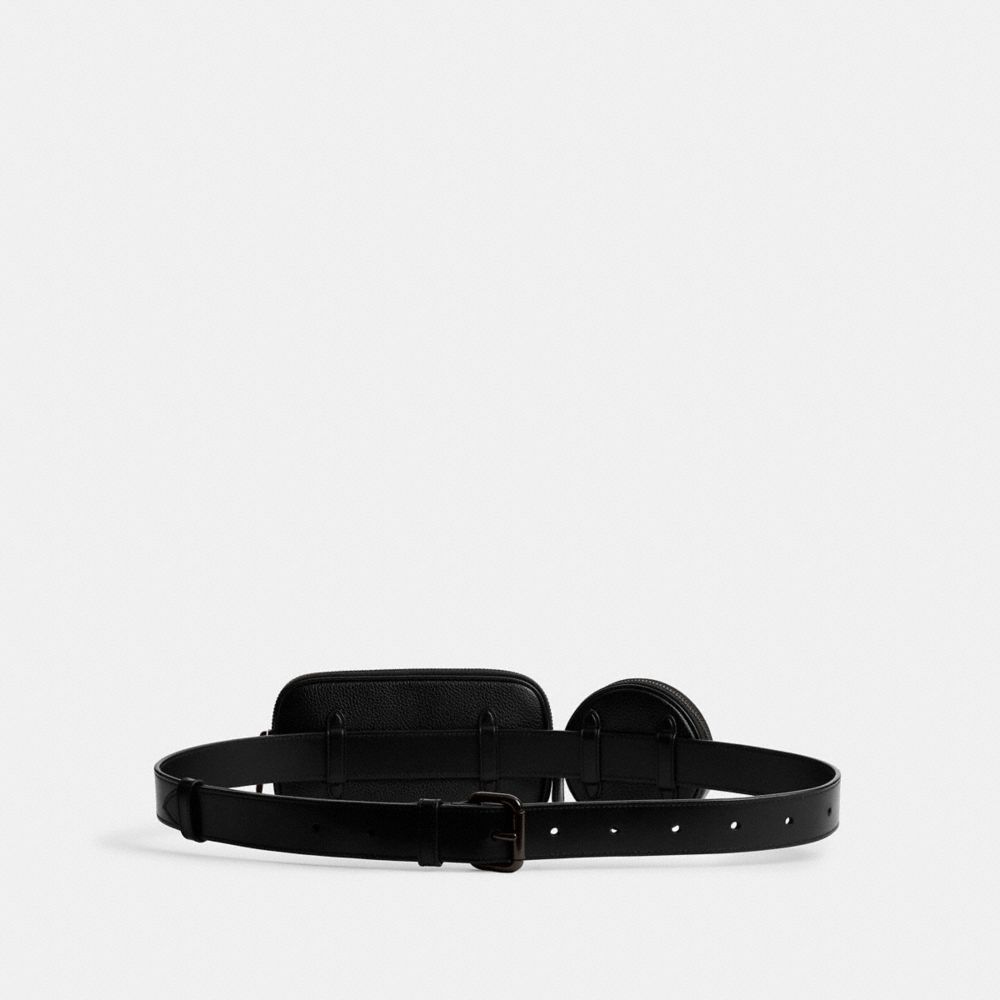 Black Coach Multi Pouch Belt Men Belt Bags | PH_CH68774