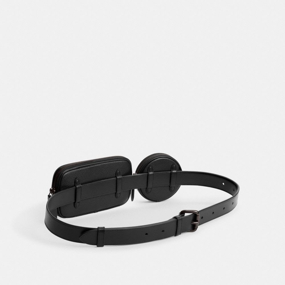 Black Coach Multi Pouch Belt Men Belt Bags | PH_CH68774